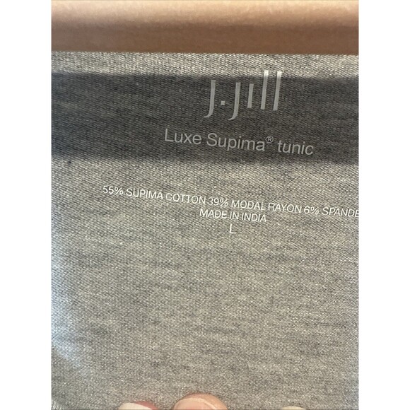 J. Jill Luxe Supima Tunic Gray Women’s Size Large - Picture 6 of 12